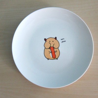 Hungry Hamster (Ceramic Plate)